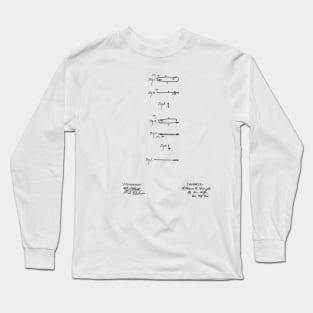 Nursery Pin Vintage Patent Hand Drawing Long Sleeve T-Shirt